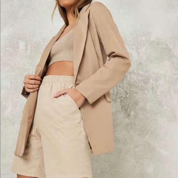 Misguided Petite Stone Longline Blazer NWT - Picture 2 of 5